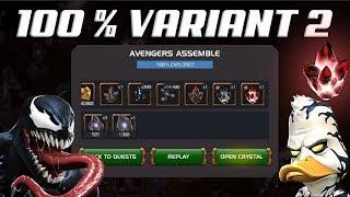 100% Variant 2 Rewards Opening  5 Star Crystal  Rank Up Decisions  Marvel Contest of Champions