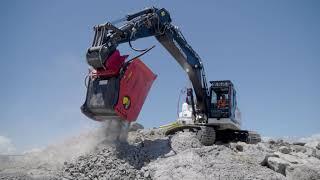 Robur Hire Attachments in Action - ALLU Crusher Bucket