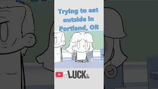 trying to eat outside in Portland OR #animation #funny #shorts #portland