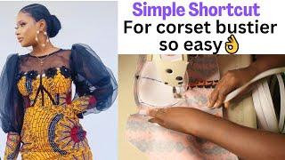 EASIEST Way to make a  CORSET BUSTIER with yoke and bra cup step by step  DETAILED