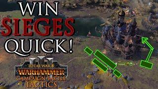 How to easily WIN Sieges QUICK - Warhammer 3 Campaign Battle Tactics