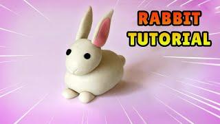  DIY how to make a RABBIT - Easy Polymer Clay  Fondant  Cakes Tutorial