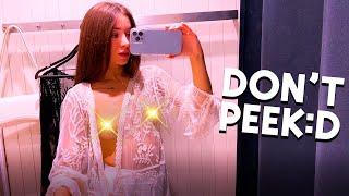 transparent try on haul 2024 4k *dont peek*  see through lingerie with Katty