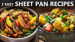 2 Easy Sheet Pan Dinner Ideas for Vegetarian and Vegan Diet  Roasted Vegetables Sides for Dinner