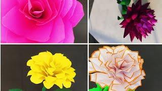 4 different types of flowershow to make beautiful flowers with craft paperpaper flowerorigami