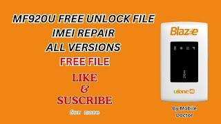 Zte MF920UMF920V Unlock Network & Repair Imei Free Solution By Mobile Doctor All Versions 2024 New.