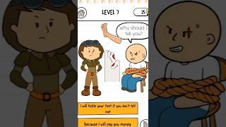 TICKLE HIS FEET TO GET THE INFORMATION YOU NEED  LEVEL 7 #braintest3 #shorts #feet