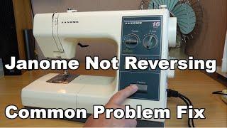 Janome Reverse Not Working - Common Problem Fix - Sewing Machine - Elna Kenmore New Home