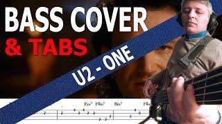 U2 - One Bass Cover + TABS