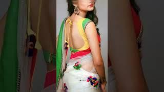 Hot Saree Back  Backless Blouse Saree 