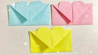 Kalpli Zarf Yapımı - Zarf Nasıl Yapılır?  Heart Envelope - How to Make an Envelope