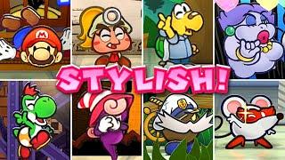 Paper Mario The Thousand-Year Door Remake - All Stylish Moves