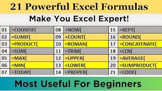 21 Powerful Formulas Will Definitely Make You Excel Expert  Most Useful Excel Formulas