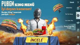 PUBGM King Menu - Ücretsiz Burger King Paraşütü