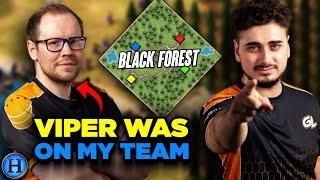 I Teamed Viper on 4v4 Black Forest  AoE2