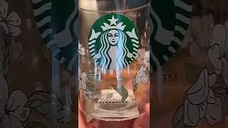 Стеклянная летняя кружка Starbucks Pear Blossom Cherry Blossom большой емкости