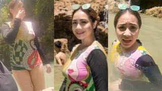 Nagita Hot News  Main di Air Terjun Nagita Pamerkan Body Goals Moment liburan Tahun lalu