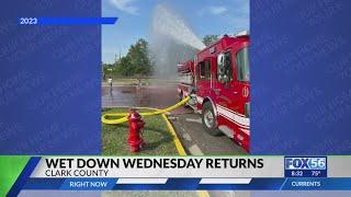 Clark County fire crews are helping people beat the heat