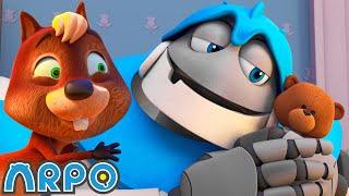 Teddy Bear Trouble  3 HOUR MARATHON OF ARPO  Funny Robot Cartoons for Kids