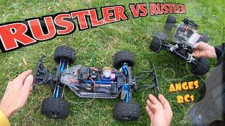 Stock VS Modded Rustler Part 2 BMX track and Skatepark🫣... @angesrcs #traxxas #rccars