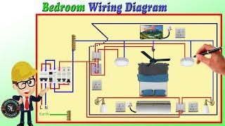 Bedroom Wiring Diagram  How to Wire Bedroom  Master Bedroom Wiring Diagram