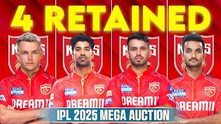 IPL 2025 - Punjab Kings 4 Retained Players  PBKS Retained Players 2025  PBKS Squad 2025