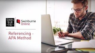 APA Referencing Guide - How To Reference  Swinburne Online