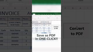 Excel VBA to Convert Range to PDF #shorts