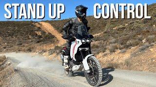 Controlling Adventure Motorcycle Standing Up  Off Road Riding Tip