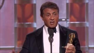 Extended Tearful Sylvester Stallone Wins First-Ever Golden Globe for CREED