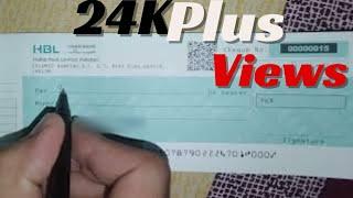 Cash Cheque How To Fill  HBL Bank Cheque ? in UrduHindi  Cheque kesy Likhty hai Cheque Mistake
