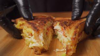 ASMR Korean Street Food  Korean street food Ham and Cheese Toast sandwich