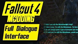 Fallout 4 Modding - Full Dialogue Interface Mod Spotlight - Fallout 4 Mods NexusMods PC