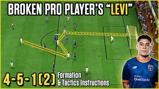 NEW INSANE PRO PLAYER LEVIS 4-5-1 2 FORMATION AND CUSTOM TACTICS REVIEW  EA FC 24 ULTIMATE TEAM