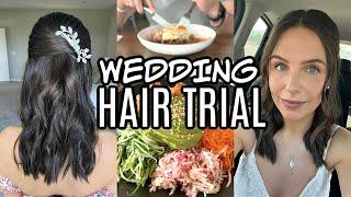 VLOG bridal hair trial hosting a party scary news + anniversary dinner