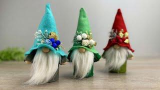 Fairytale gnome from a roll. Easy and fast without sewing