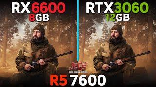 RX 6600 vs RTX 3060 12gb  Ryzen 5 7600  Tested in 15 games