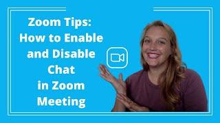 Zoom Tips How to EnableDisable the Chat in Zoom Meeting