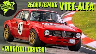 #RINGTOOL 260hp VTEC Alfa Romeo driven on road and Nürburgring