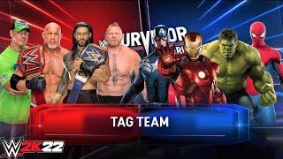 WWE Elite Heavyweights vs. The Avengers  Tag Team ELIMINATION Match  WWE 2K22