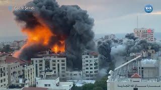Gazze’de İsrail füzesiyle binanın yıkılma anı kamerada VOA Türkçe
