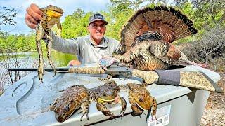 Road Trippin Across the South Hunting Fishing and Exploring Giant Bull Frog Catch & Cook
