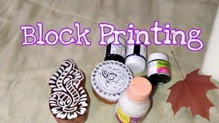 Easy Block Printing with acrylic colours #fabric #painting #fashion