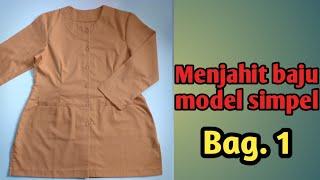 Menjahit baju model simpel bag. 1  memasang saku