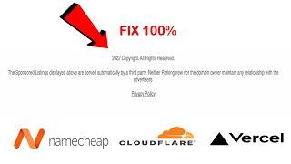 SOLVED The Sponsered Listings displayed... Namecheap Vercel Cloudflare