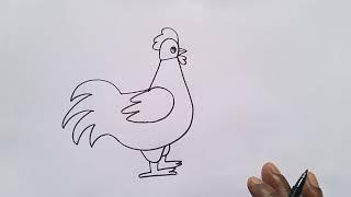 how to draw hen drawing from 5 number easy step by step@Aarav Drawing Creative
