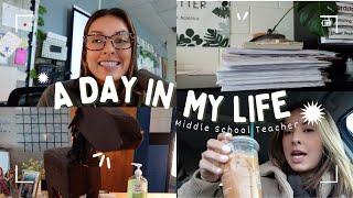 DAY IN THE LIFE OF A MIDDLE SCHOOL TEACHER  HEALTHY HABITS  ROUTINE  CHAOS