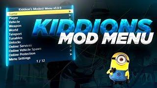 GAMEPLAY AND TUTORIAL FOR KIDDIONS MODEST MENU  GTA ONLINE MOD MENU FOR FREE  KIDDIONS MOD MENU