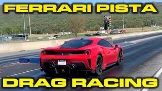 FIRST PISTA 14 MILE *  Ferrari Pista 14 Mile run and McLaren 720S Time slip Comparisons