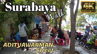 4K Walking tour  Adityawarman Street Surabaya Walk Indonesia